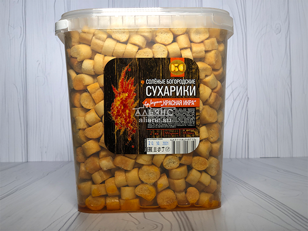 Сухарики с красной икрой в Арзамасе