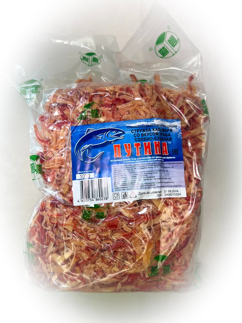 Кальмар стружка со вкусом краба "Розовая" (ПУТИНА) в Арзамасе